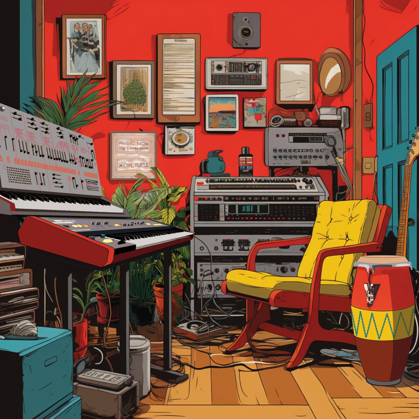 Same Songs, Different Room - Michal Turtle Vinyl Cover Art Invisible, Inc. INVINC 35LP