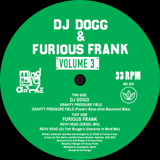 DJ Dogg & Furious Frank Volume 3 Mind Dance MD 009