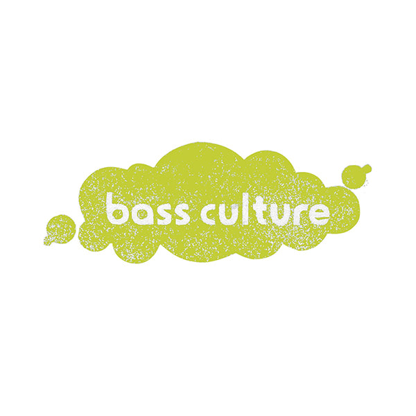 Logo with 'bass culture' text on a white background