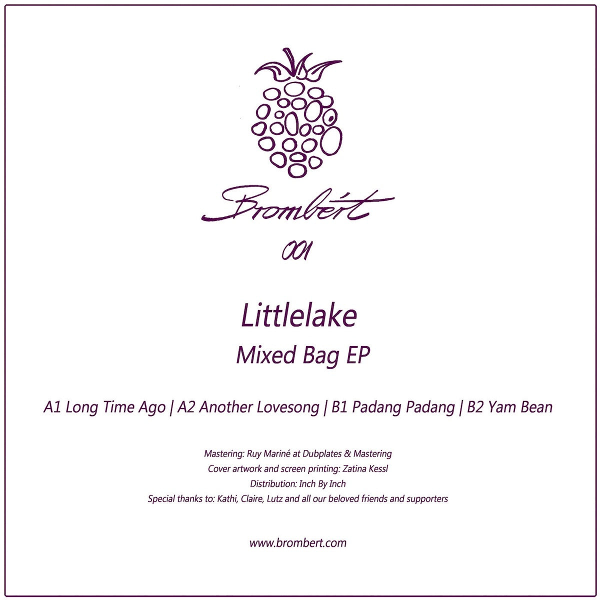 Littlelake Mixed Bag EP on Brombért Records BROMBERT001 vinyl record Australia