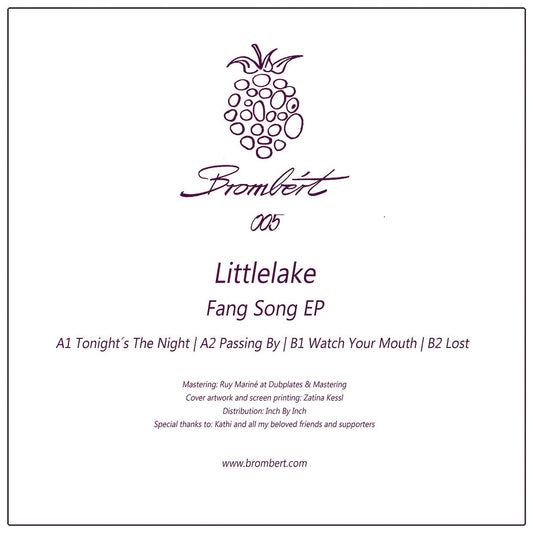 Littlelake Fang Song EP on Brombért Records BROMBERT005 vinyl record Australia