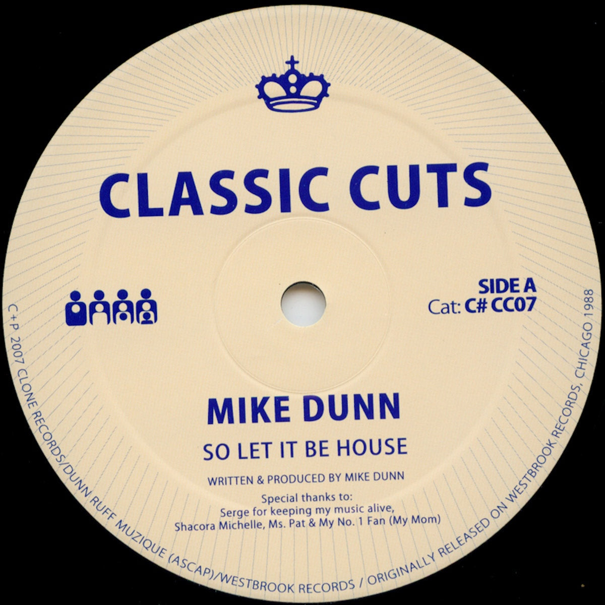 Mike Dunn So Let It Be House Clone Classic Cuts C#CC007 vinyl record Australia