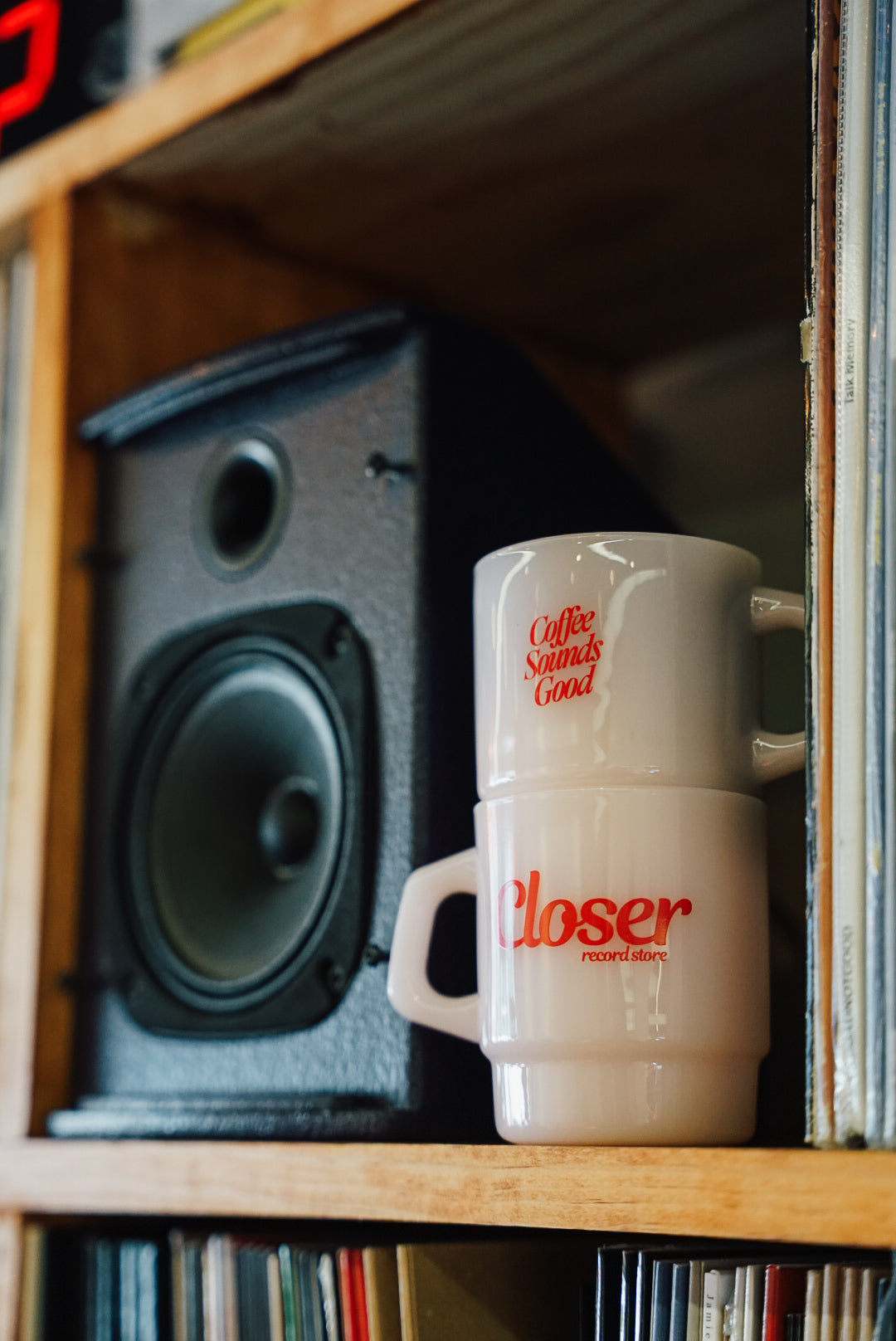 Sounds Good Milk Glass Mug (Pink)