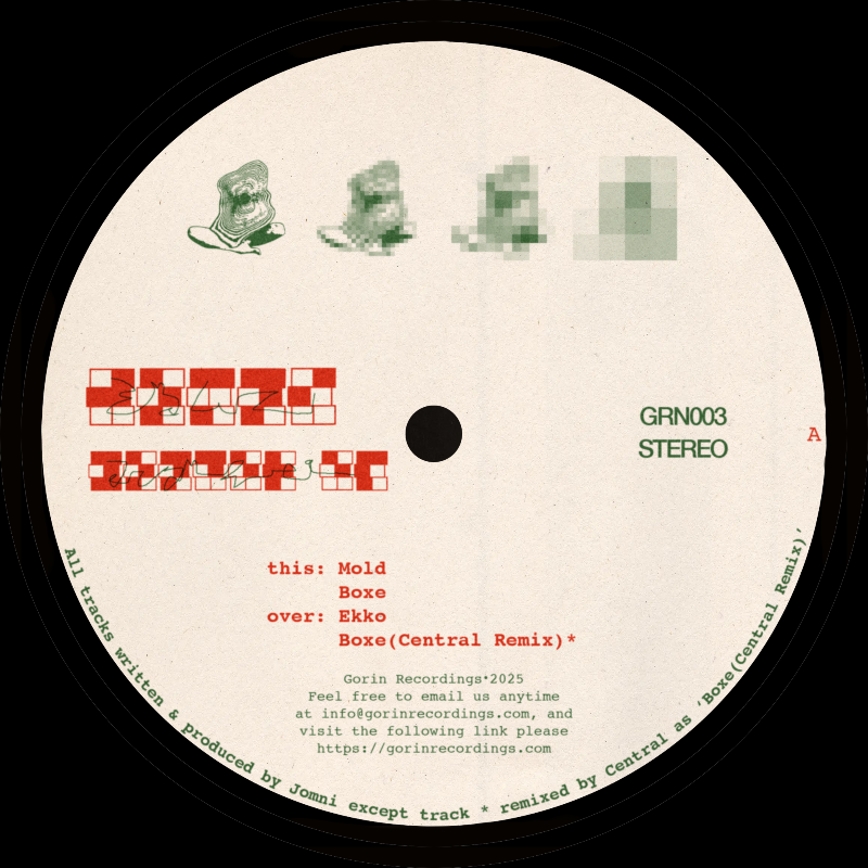 Jomni – Yonder EP 12″ minimal tech house vinyl on Gorin Recordings (GRN003)
