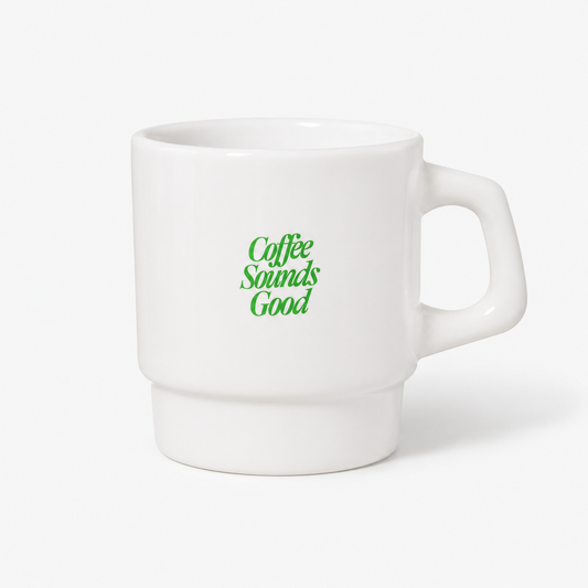 Sounds Good Milk Glass Mug (Green)