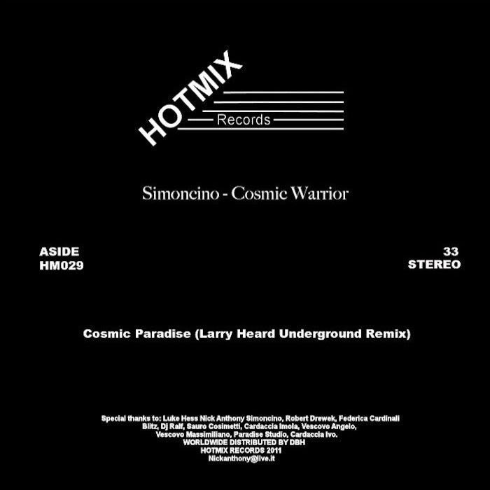 Simoncino Cosmic Warrior HotMix Records HM029 Larry Heard Ron Trent vinyl record Australia
