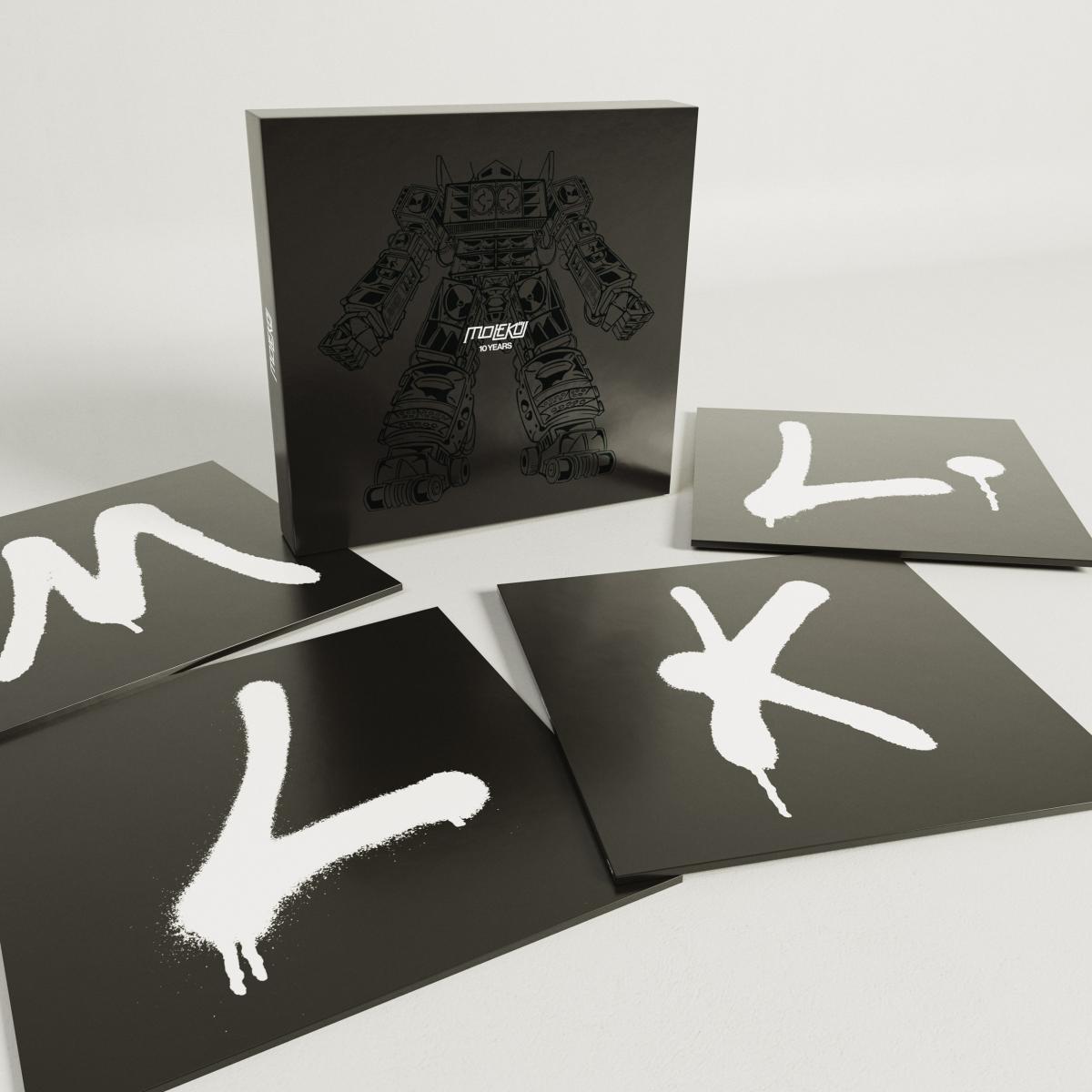 Various Artists – 10 Years on Molekül MLKL047 four-record techno vinyl box set Australia