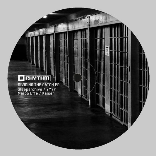 Cover of Dividing The Catch EP on Planet Rhythm Records, 12" hard techno vinyl
