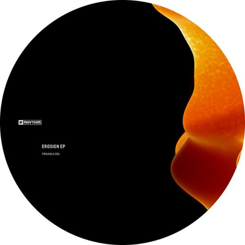 Cover of Giorgio Gigli & Ness's Erosion EP on Planet Rhythm Records, 12" black techno vinyl