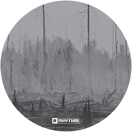 Cover of Jürgen Degener’s Ember EP on Planet Rhythm Records, 12" clear hard techno vinyl with poster