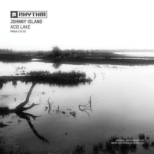 Cover art of Johnny Island's Acid Lake EP on Planet Rhythm Records, 12" black techno vinyl