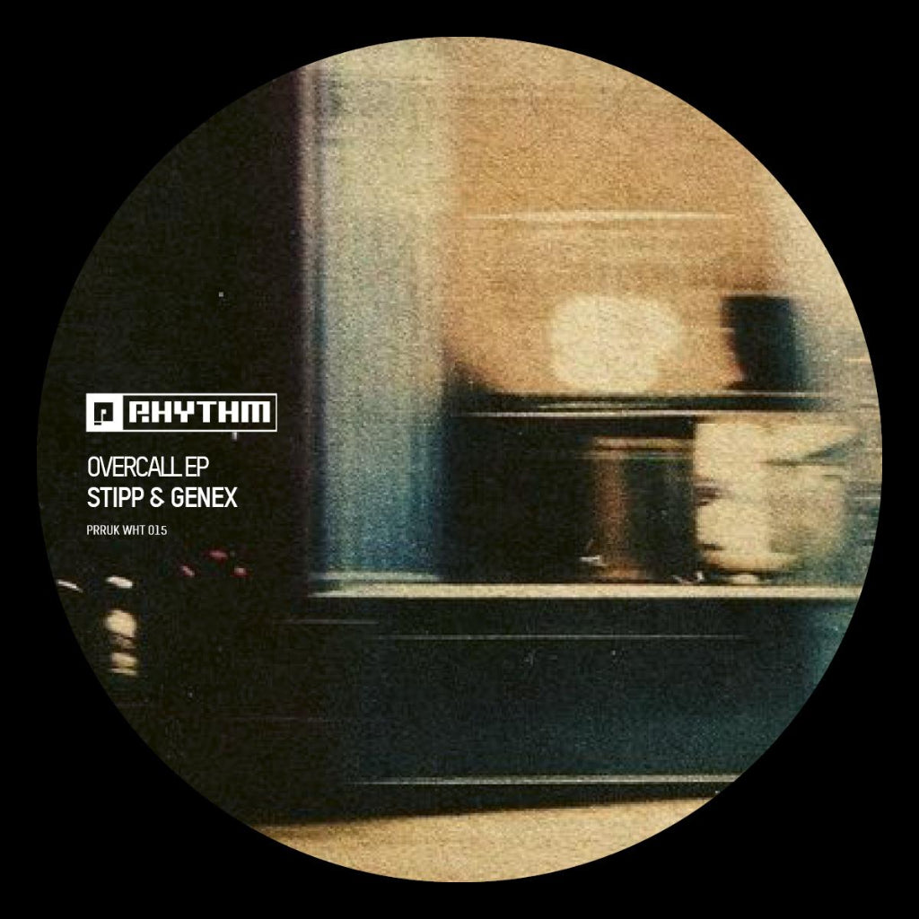 Stipp & Genex – Overcall EP white vinyl cover featuring driving techno with deep percussive grooves. Available for fast shipping across Australia.