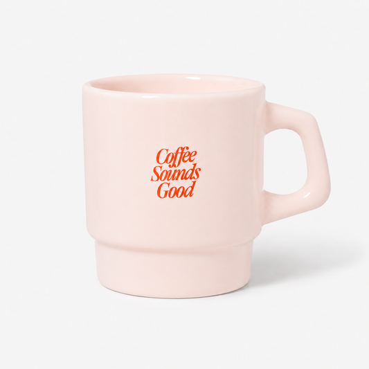 Sounds Good Milk Glass Mug (Pink)