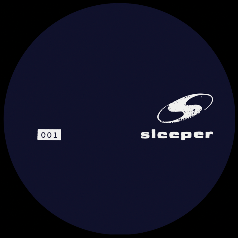 Dark blue circle with 'sleeper' logo and number '001' in white.
