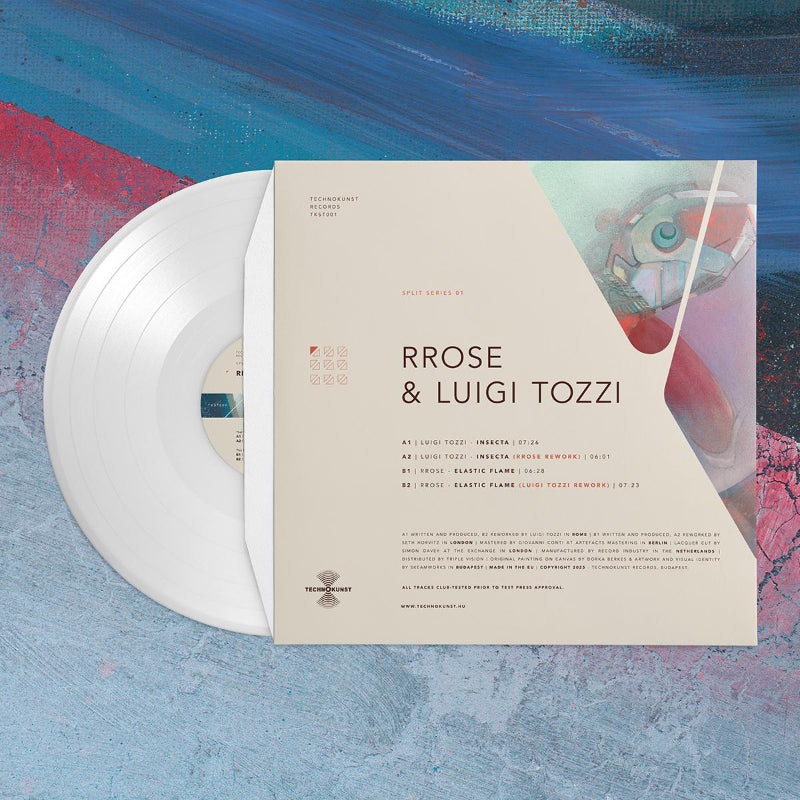 Rrose Luigi Tozzi Split Series 01 Technokunst TKST001 180g white 12 inch techno vinyl Australia