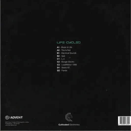 The Advent - Life Cycles | Cultivated Electronics (CE035LP) • Vinyl 2lp • Electro, Techno - Fast shipping