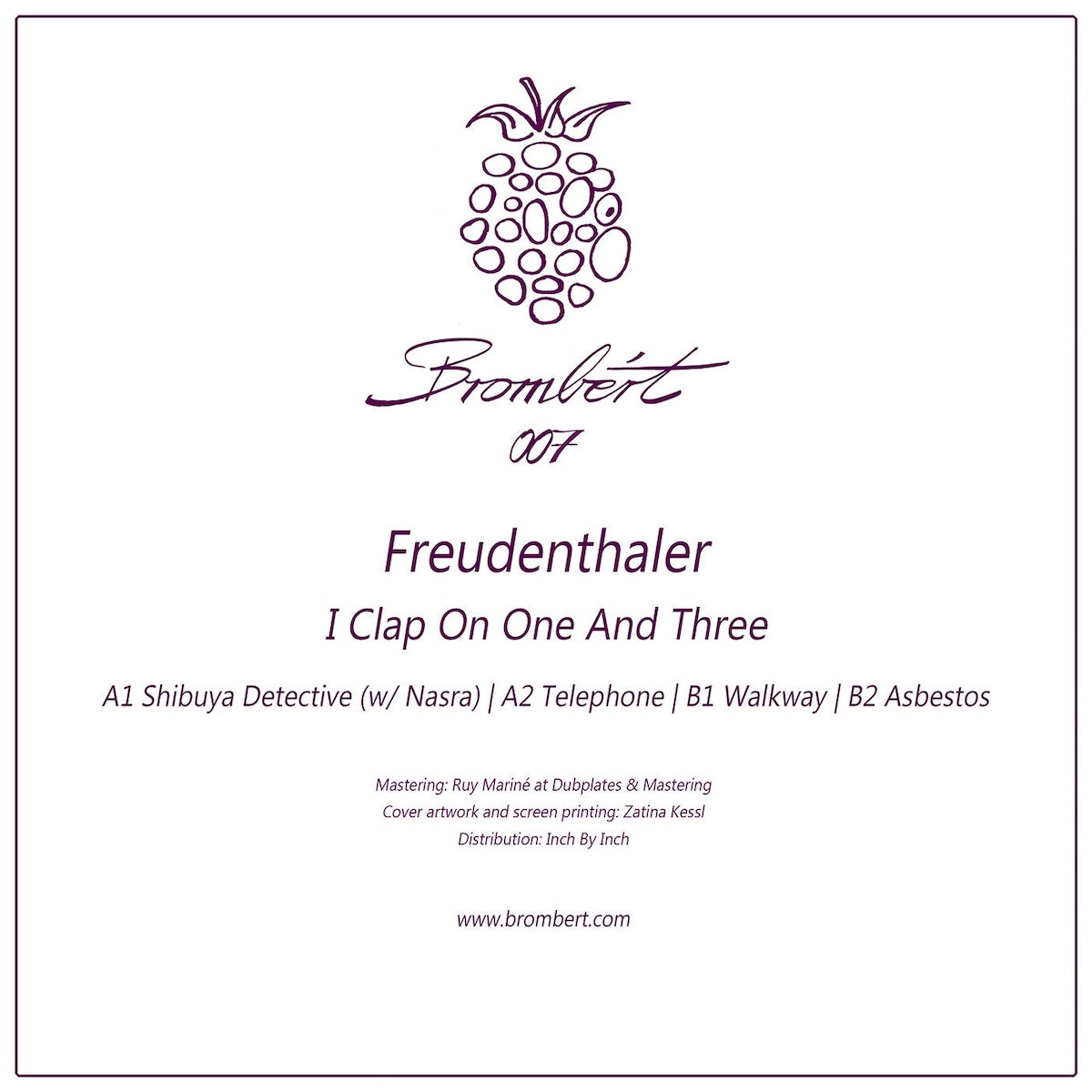 Freudenthaler I Clap On One And Three on Brombért Records BROMBERT007 vinyl record Australia