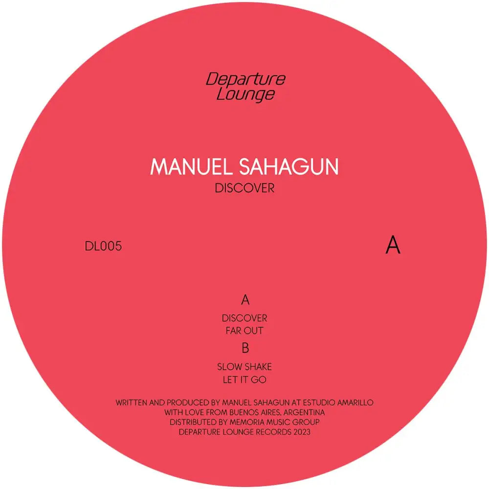 Manuel Sahagun - Discover vinyl EP cover. Smooth rollers perfect for your evening vibes on Departure Lounge (DL005).