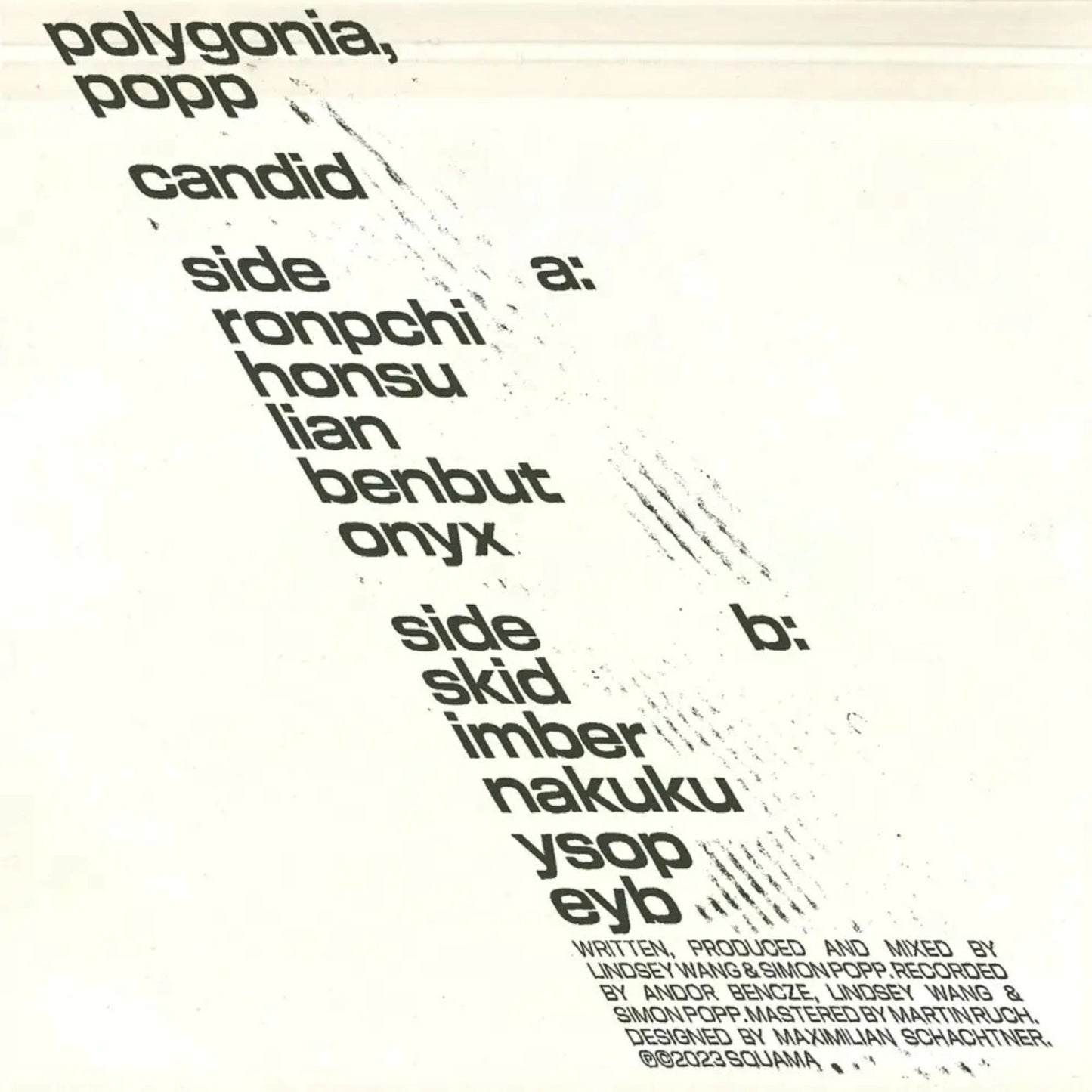 Polygonia & Popp - Candid album Frontcover