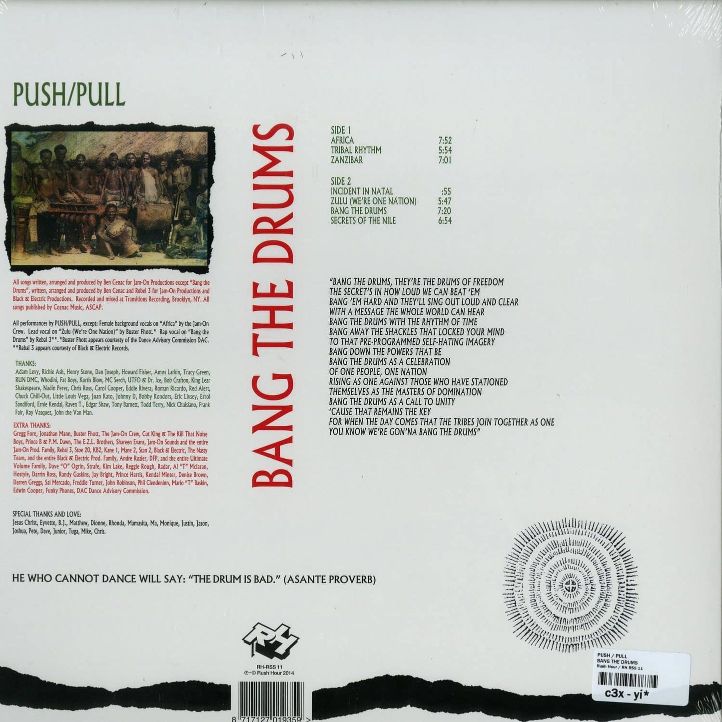 Push/Pull - Bang The Drums I Rush Hour ( RH-RSS 11 )