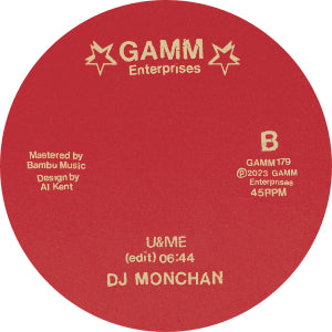 Love Me / U&Me - DJ Monchan Vinyl Cover Art G.A.M.M. GAMM179