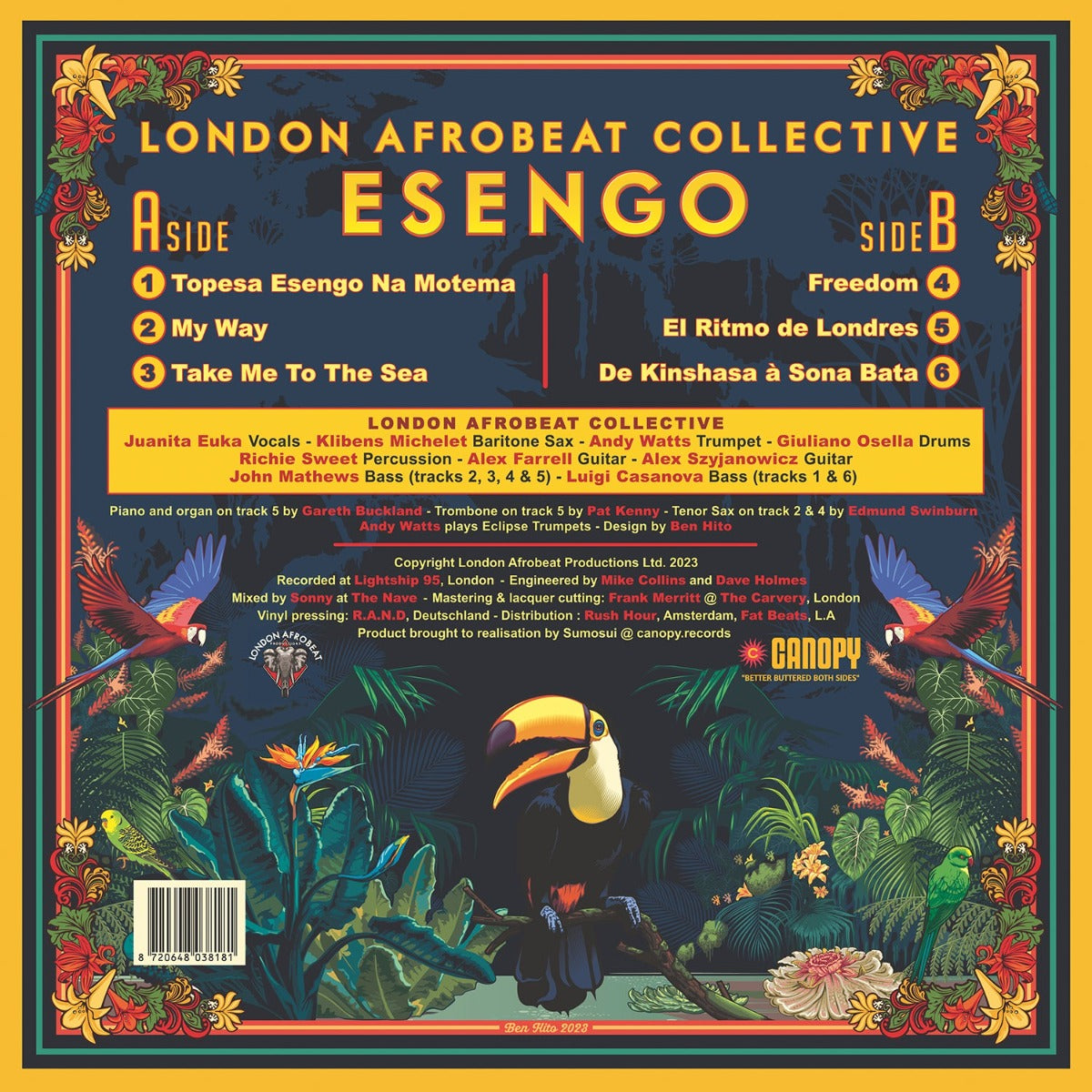 London Afrobeat Collective - Esengo album Back cover