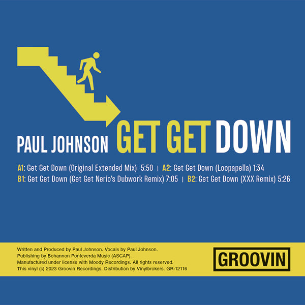 Paul Johnson - Get Get Down I Groovin Recordings (GR-12116)
