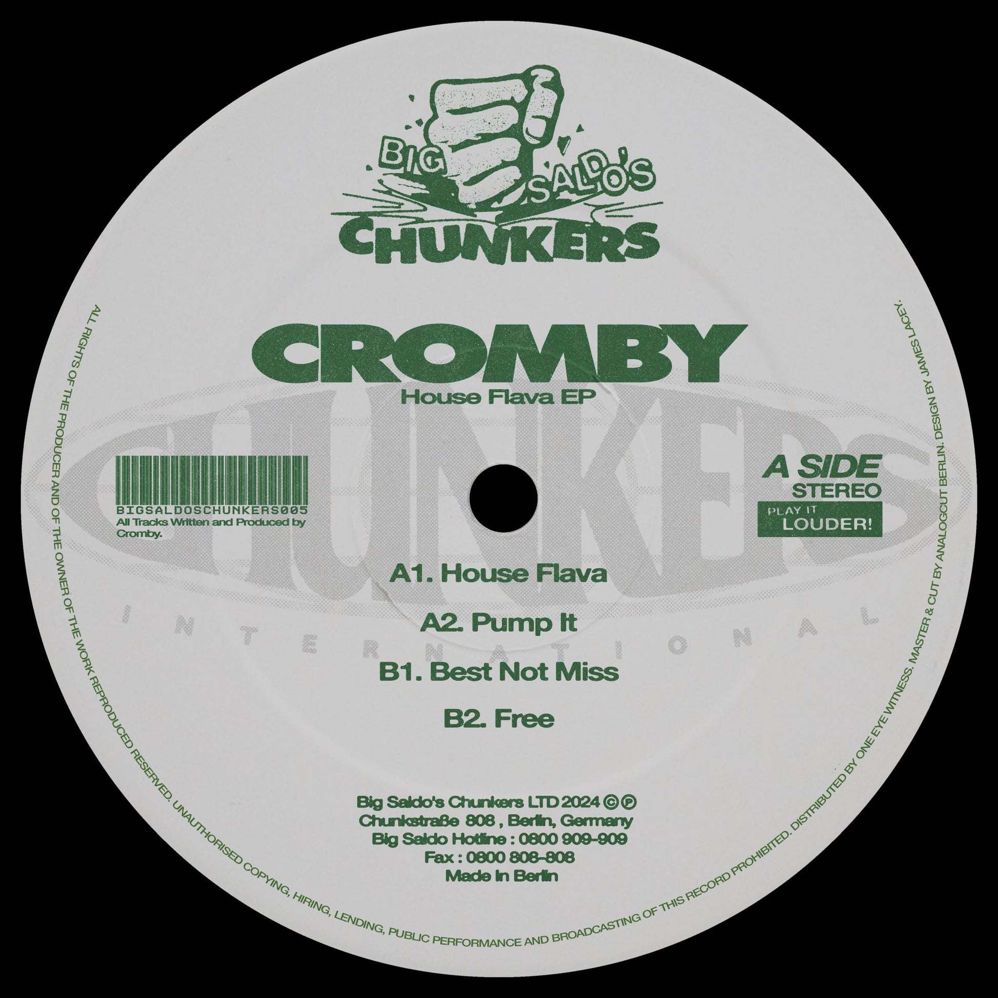 Cromby - House Flava EP vinyl cover art by Big Saldo's Chunkers (BSC005)