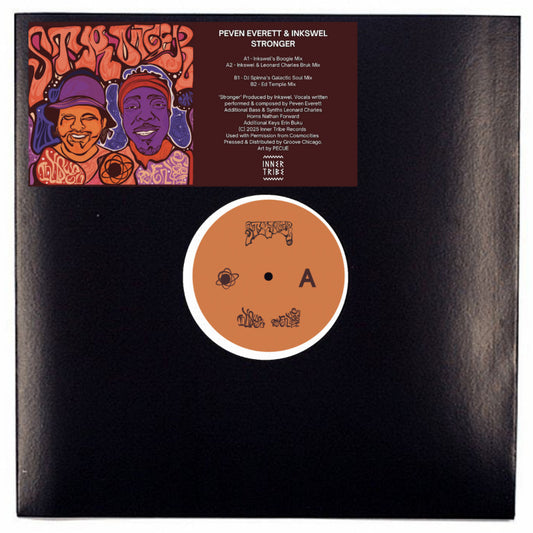 Inkswel & Peven Everett – Stronger limited edition 12-inch vinyl, Cosmocities Records CMSR020 with house, soul, and broken beat remixes