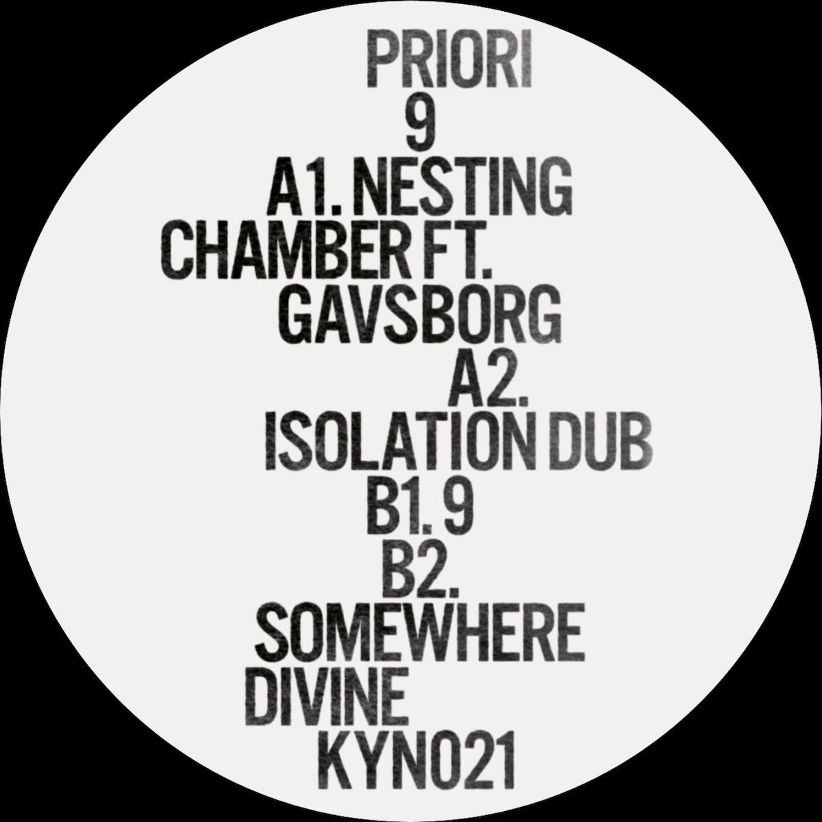 Priori 9 Kynant Records KYN021 vinyl record Australia