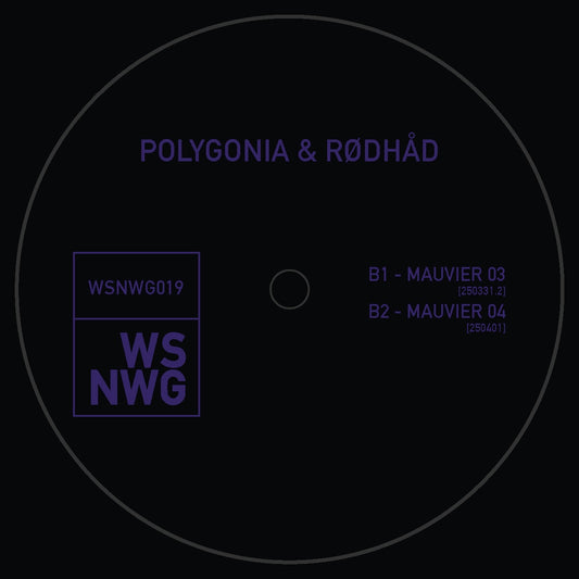 Polygonia and Rødhåd MAUVIER on WSNWG WSNWG019 hypnotic techno vinyl record Australia