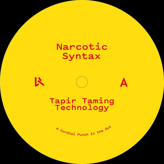 Narcotic Syntax Tapir Taming Technology on Logistic Records LOG86 vinyl record Australia