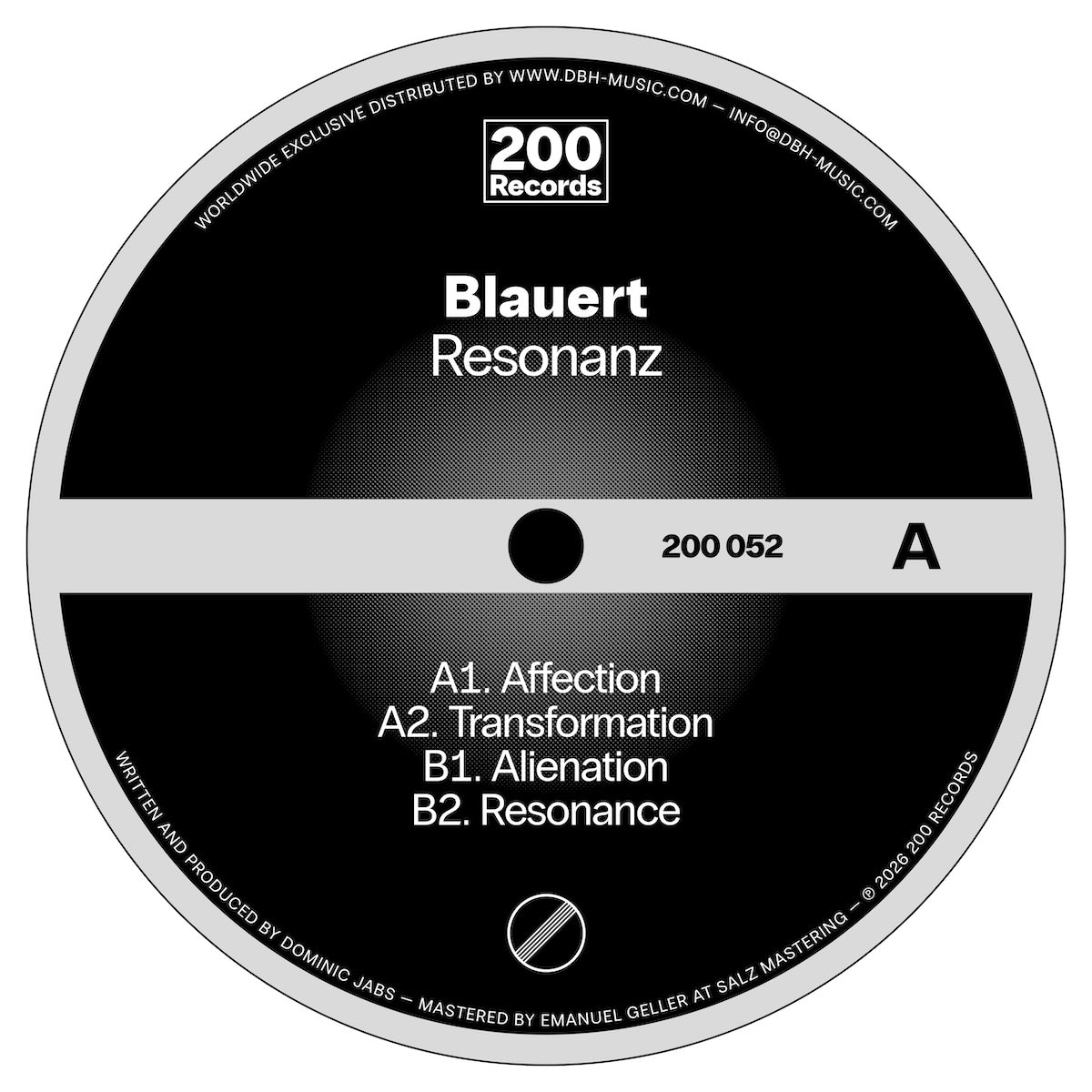 Blauert Resonanz on 200 Records 200 052 vinyl record Australia