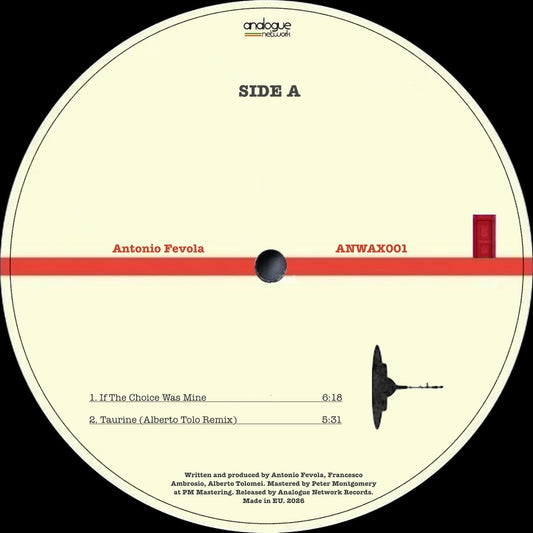 Antonio Fevola Monday EP Analogue Network ANWAX001 vinyl record Australia