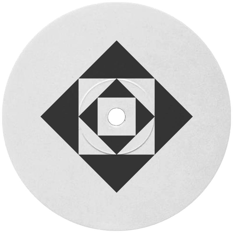 Geometric design with concentric squares on a white background