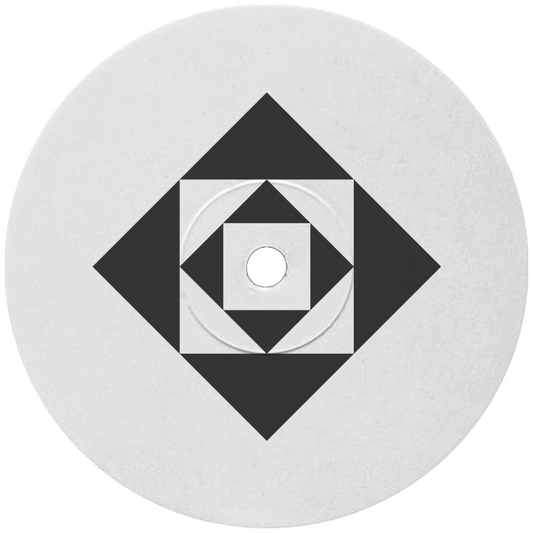 Geometric design with concentric squares on a white background
