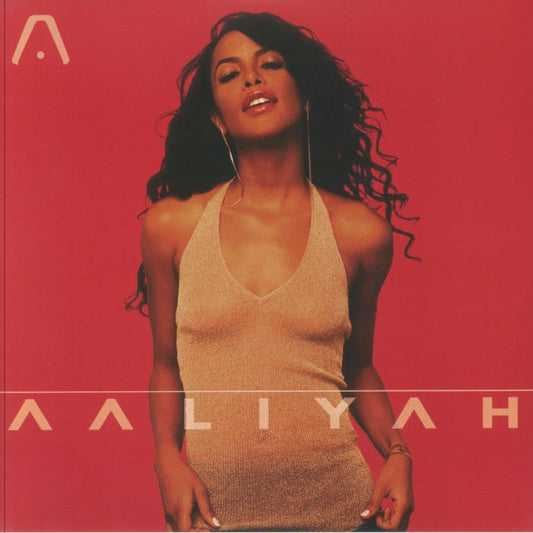 Aaliyah vinyl record front cover. A minimalist design featuring the artist's name in bold, stylized lettering. Perfect for fans of R&B, hip-hop, and neo-soul.