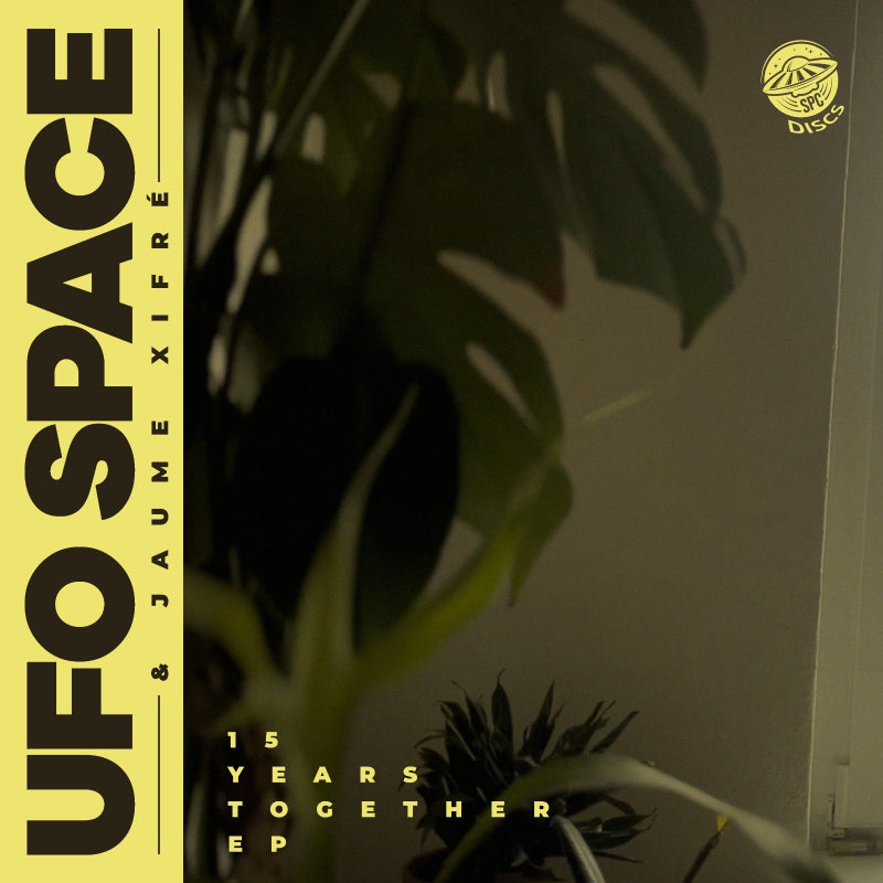 Album cover with 'UFO Space & Jaume Xifre' text and plant shadows