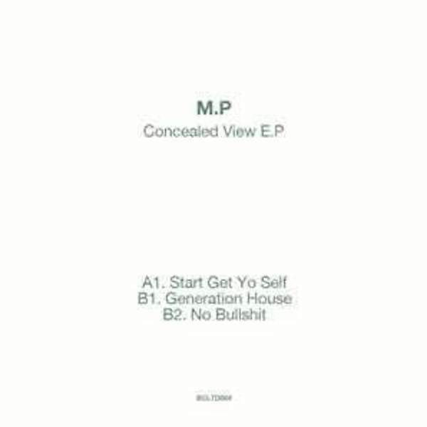 Album cover with 'M.P' and tracklist on a white background