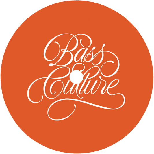 Circular logo with 'Bass Culture' text on an orange background