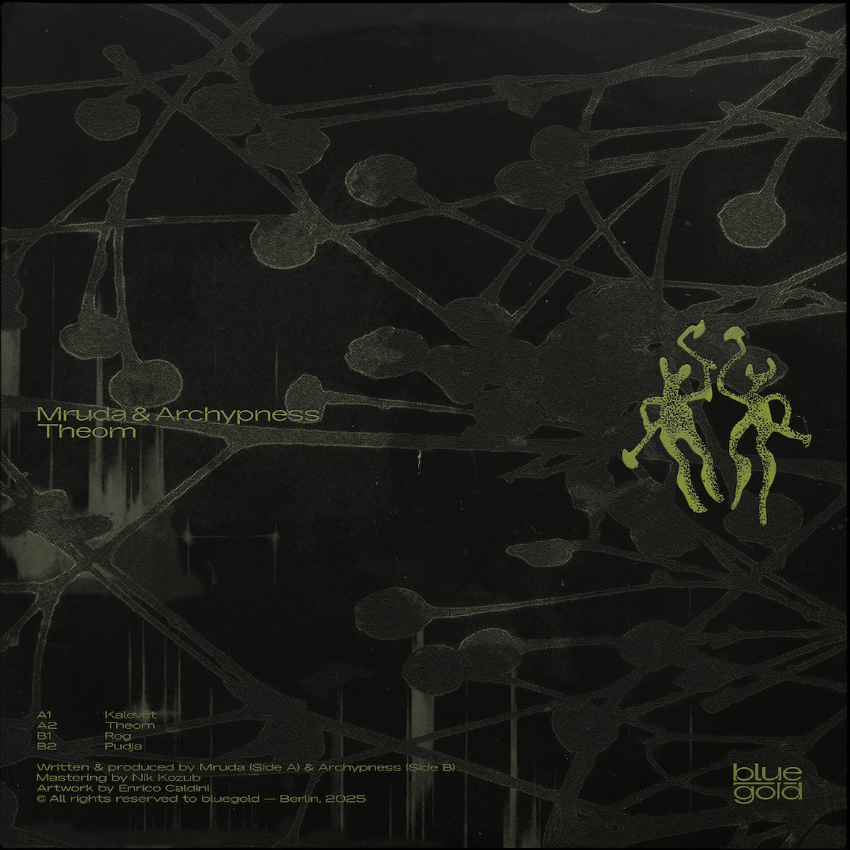 Mruda and Archypness – Theom on Bluegold BG001 hand-stamped vinyl record Australia