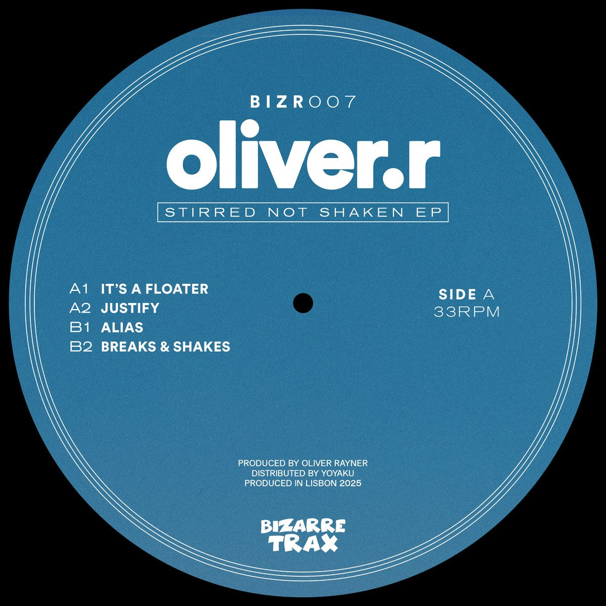 Oliver.r Stirred Not Shaken EP Bizarre Trax BIZR007 techno vinyl record Australia