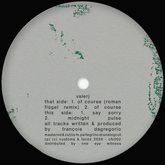 Valerj CFV002 on Customs & Faces CFV002 vinyl record Australia