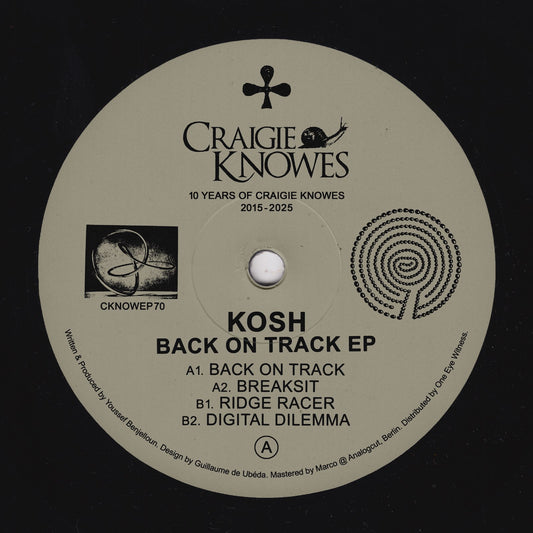 Kosh – Back on Track Craigie Knowes CKNOWEP70 techno vinyl Australia