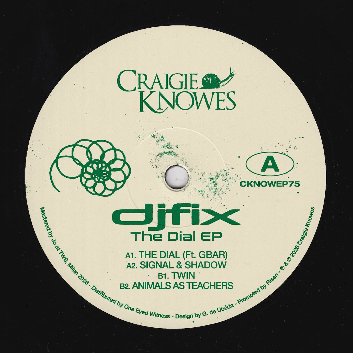 djfix The Dial EP featuring Gbar on Craigie Knowes CKNOWEP75 vinyl record Australia