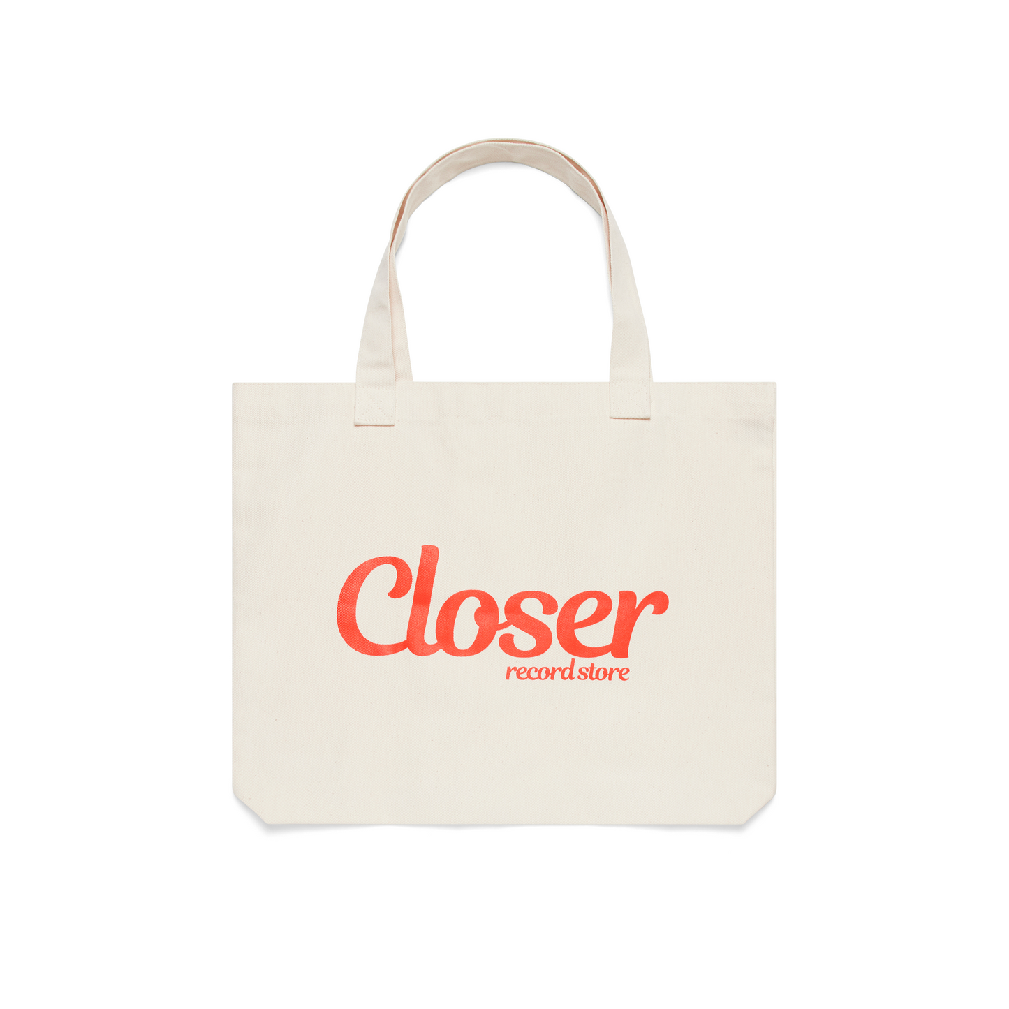 Closer Record Store Staple Tote (Cream/Red)