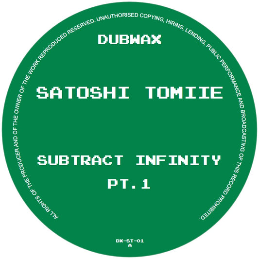 Satoshi Tomiie Subtract Infinity Part 1 on DubWax DX-ST-01 vinyl record Australia
