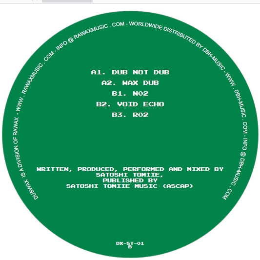 Satoshi Tomiie Subtract Infinity Part 1 on DubWax DX-ST-01 vinyl record Australia
