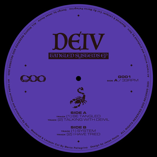 Dɘiv Tangled Systems EP on Goo G-001 vinyl record Australia