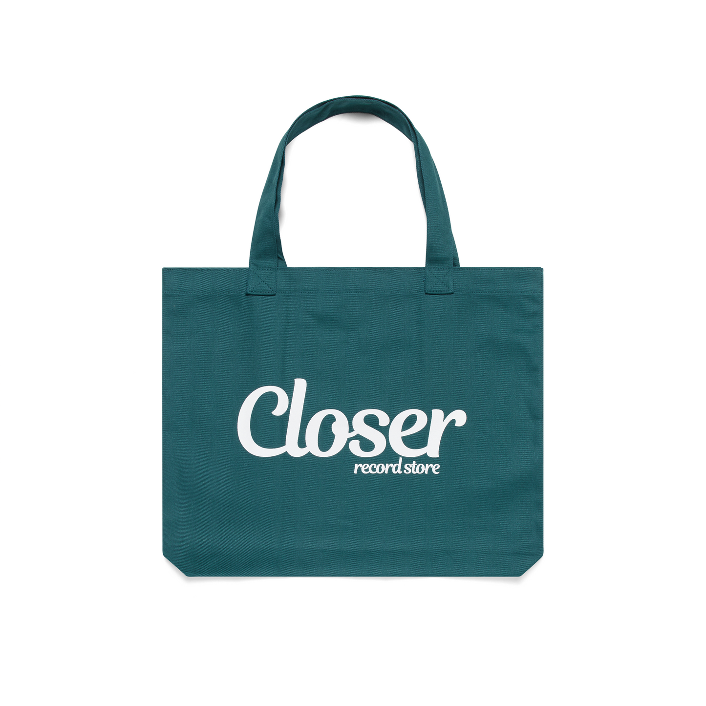 Closer Record Store Staple Tote (Green/White)